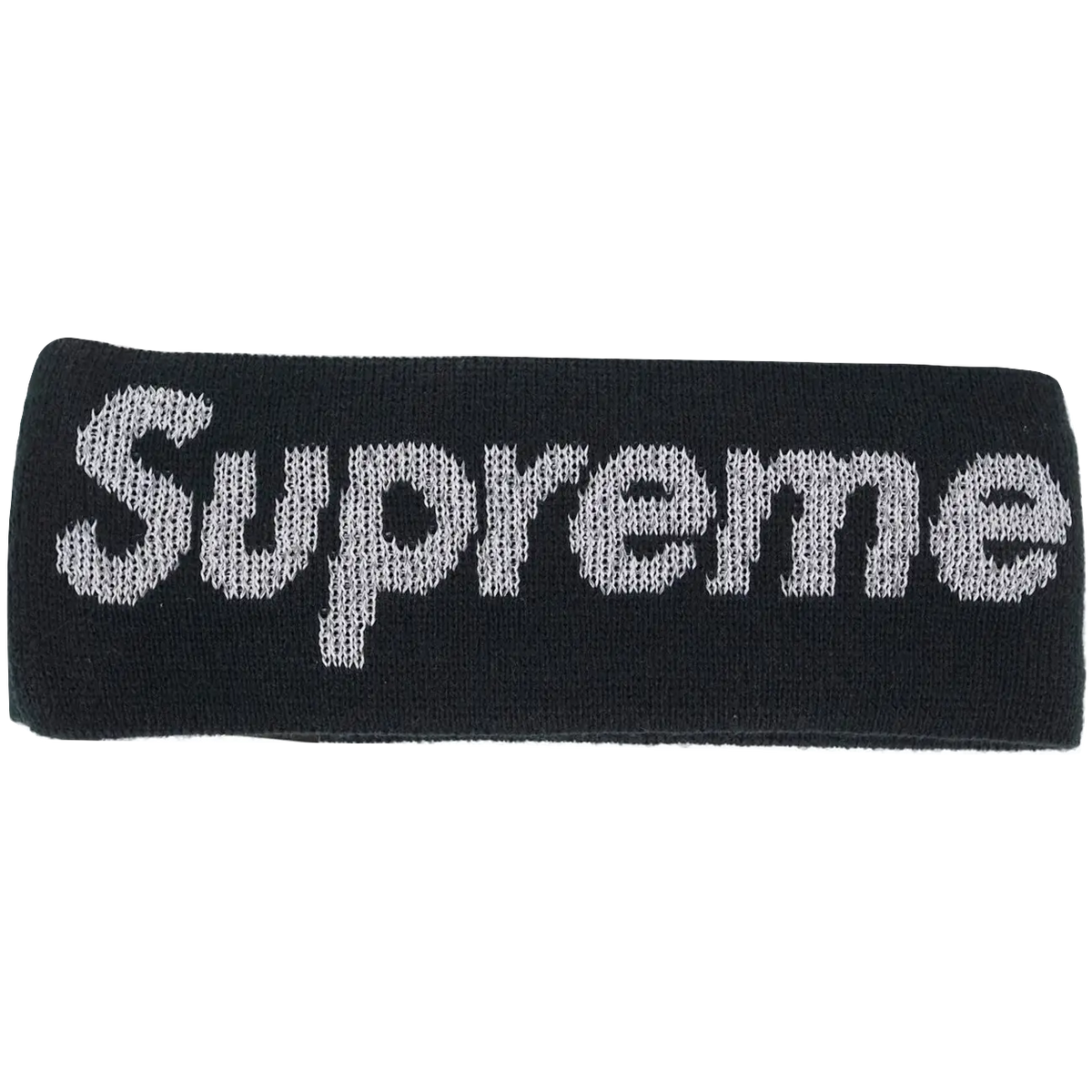 Supreme New Era Reflective Logo Headband - Black Supreme