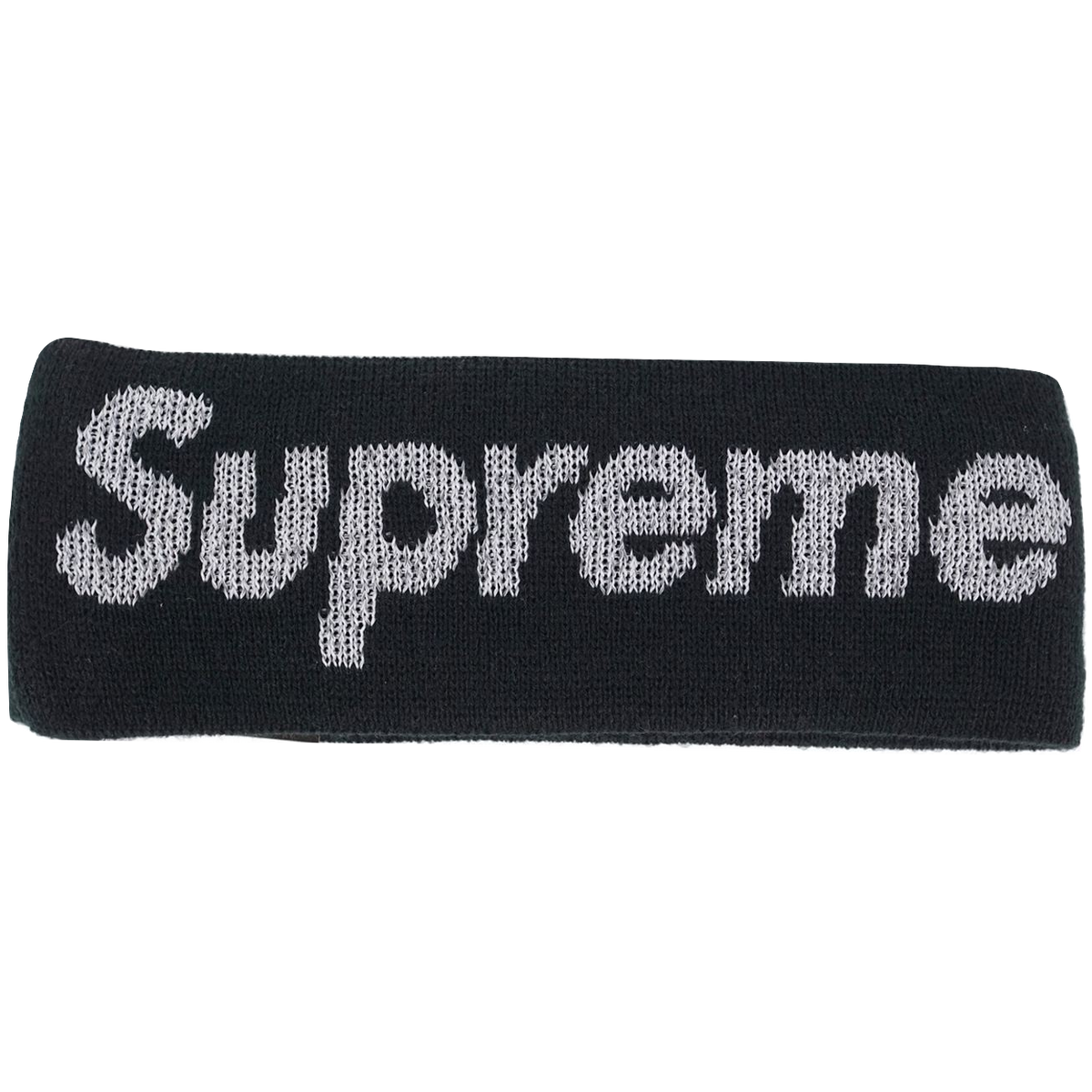 Supreme New Era Reflective Logo Headband - Black - Used Supreme