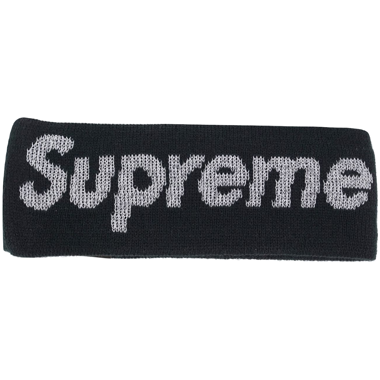Supreme New Era Reflective Logo Headband - Black - Used
