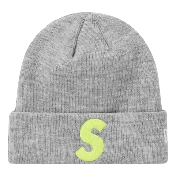 Supreme New Era S Logo Beanie FW19 - Heather Grey Supreme