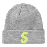 Supreme New Era S Logo Beanie FW19 - Heather Grey