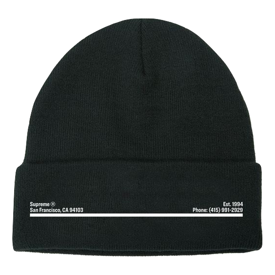 Supreme New Era Shop Beanie San Francisco - Black Supreme