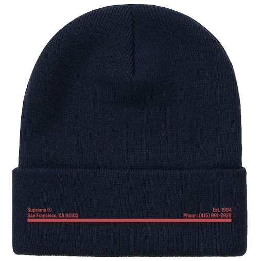 Supreme New Era Shop Beanie San Francisco - Navy Supreme