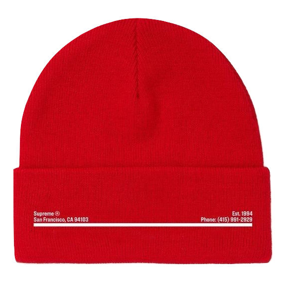 Supreme New Era Shop Beanie San Francisco - Red Supreme