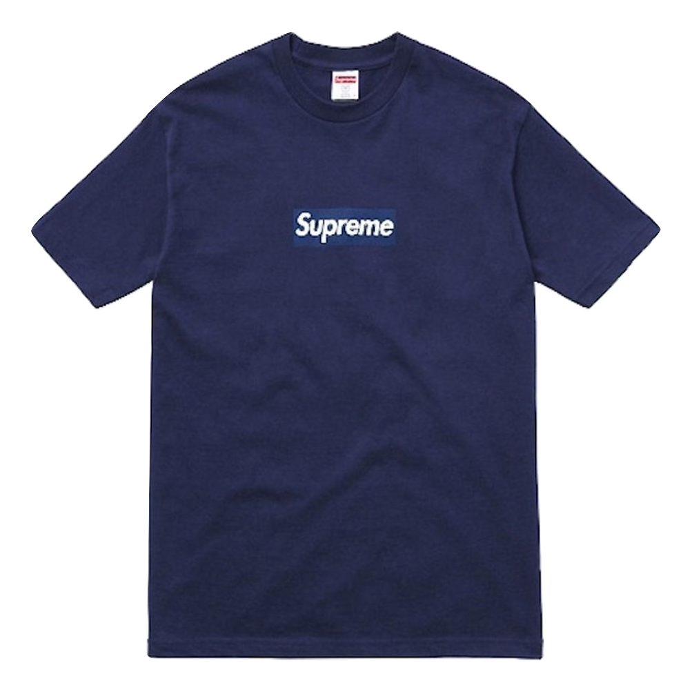 Supreme New York Yankees Box Logo Tee - Navy