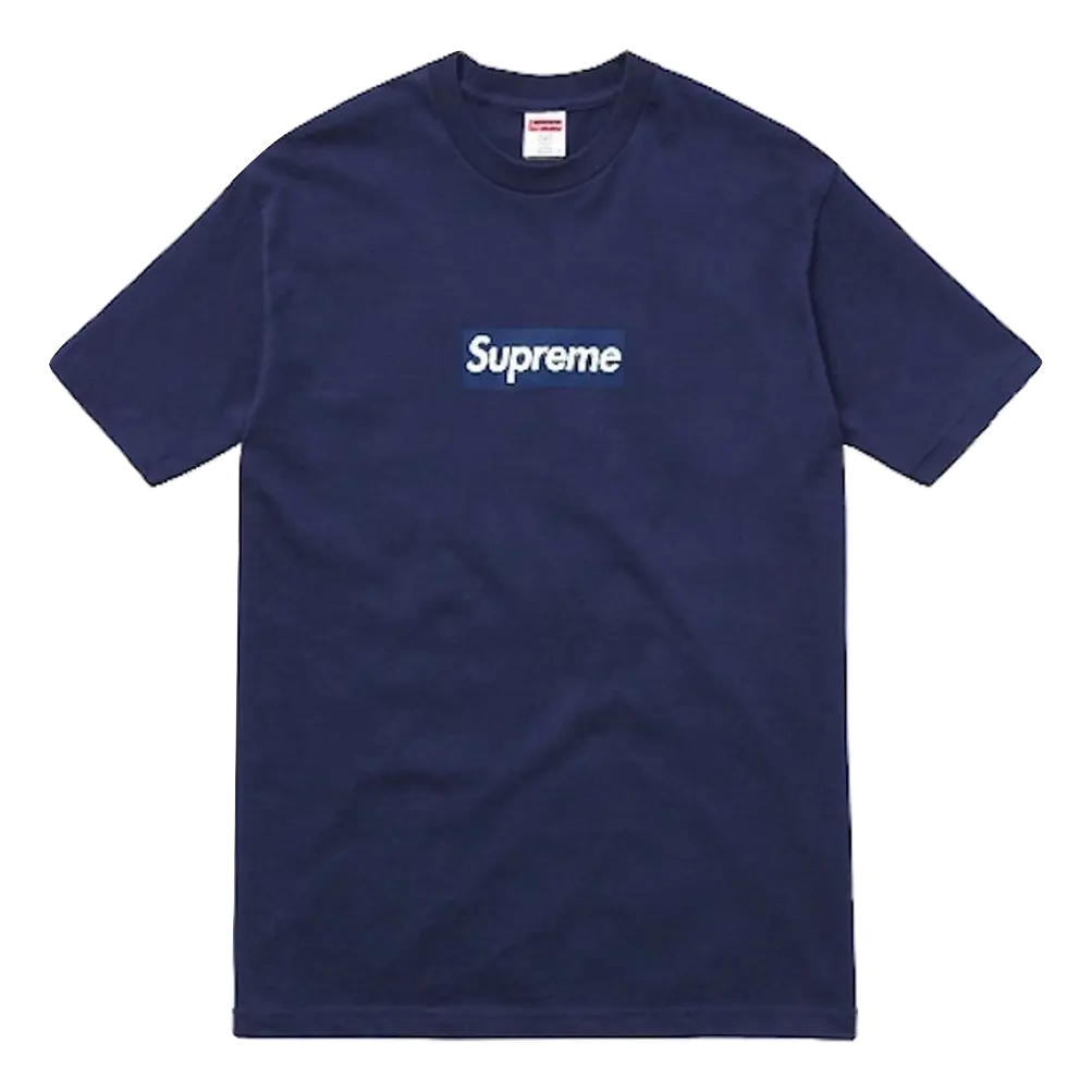 Supreme New York Yankees Box Logo Tee - Navy - Used Supreme