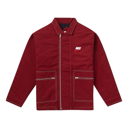 Supreme/Nike Double Zip Quilted Jacket - Burgundy