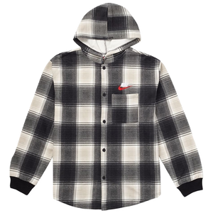 Supreme x Nike Plaid Hooded Sweatshirt - Black