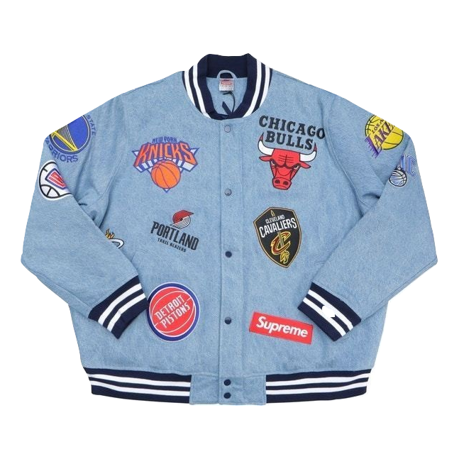 Supreme Nike/NBA Teams Warm-Up Jacket - Denim