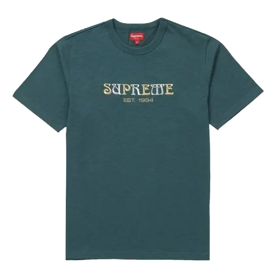 Supreme Nouveau Logo Tee - Dark Teal Supreme