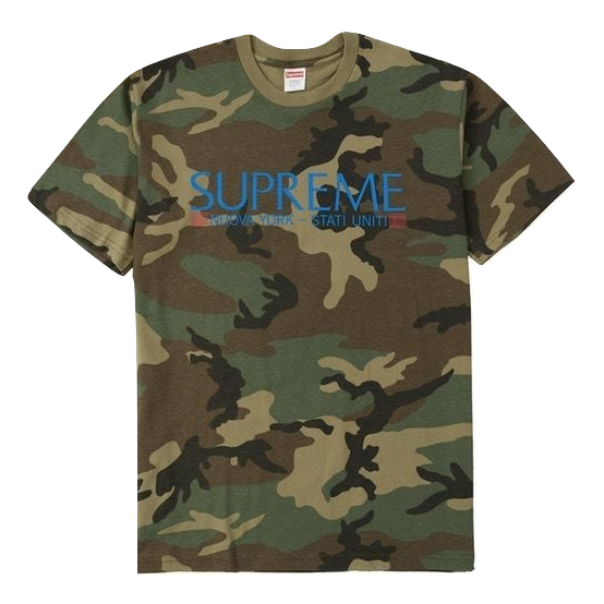 Supreme Nuova York Tee - Woodland Camo Supreme