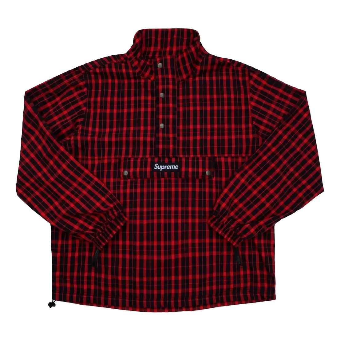 Supreme Nylon Plaid Pullover - Red Supreme