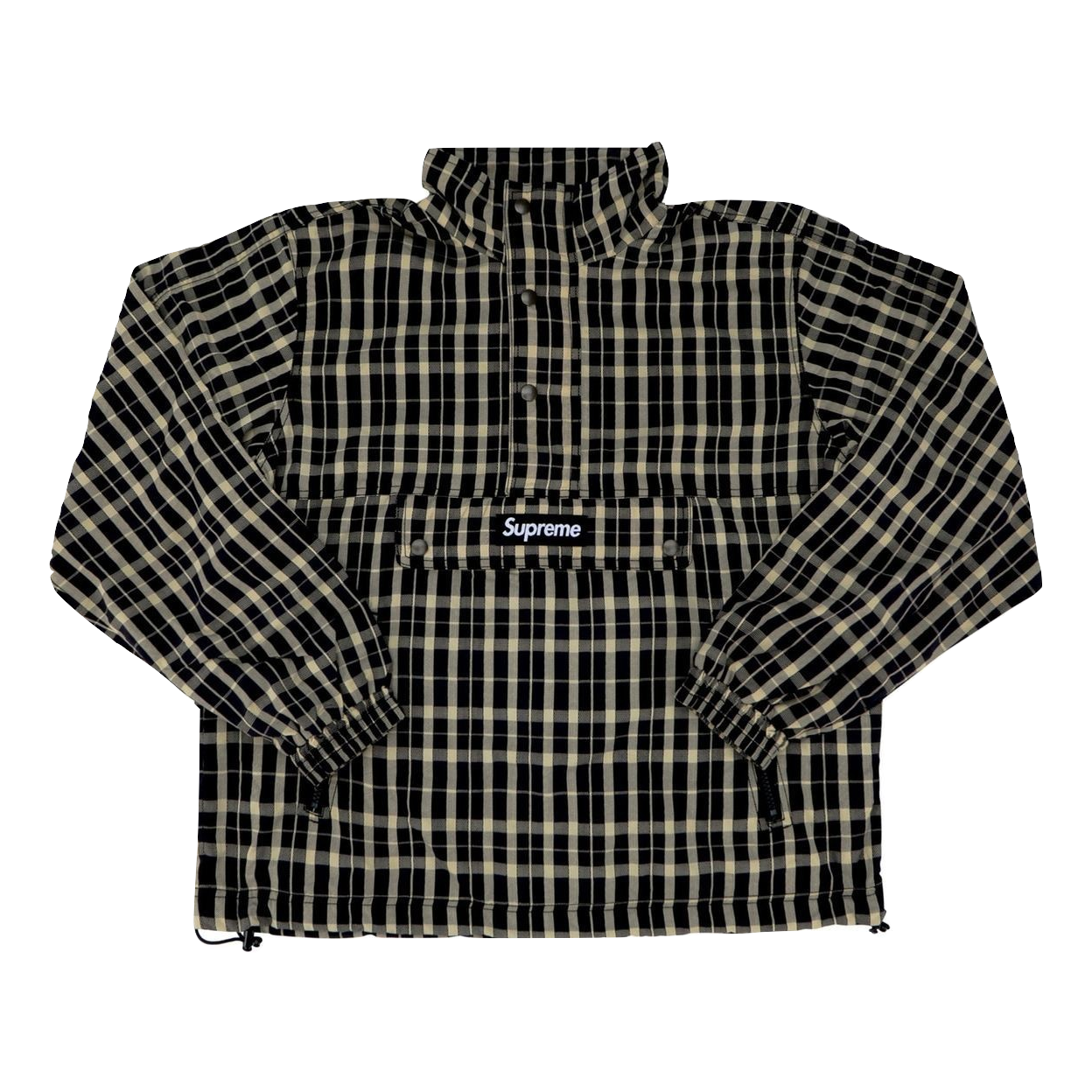 Supreme Nylon Plaid Pullover - Tan
