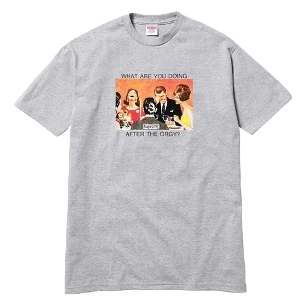 Supreme Orgy Tee Heather Grey Supreme