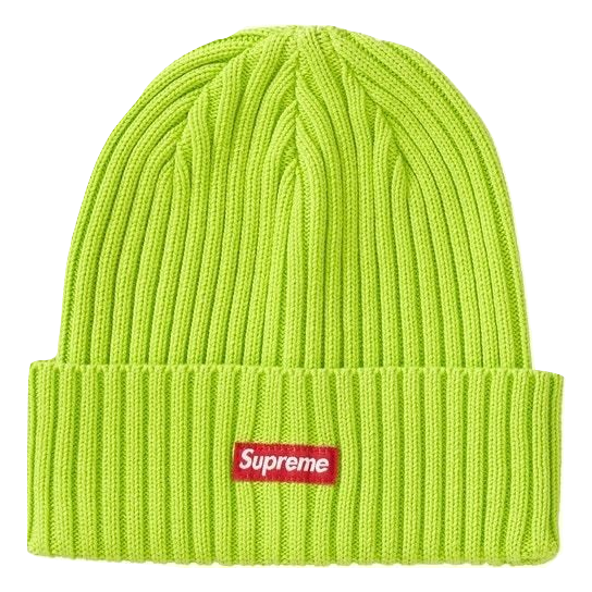 Supreme Overdyed Beanie - Lime Supreme