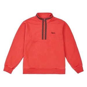 Supreme Overdyed Half Zip Sweatshirt - Red - Used