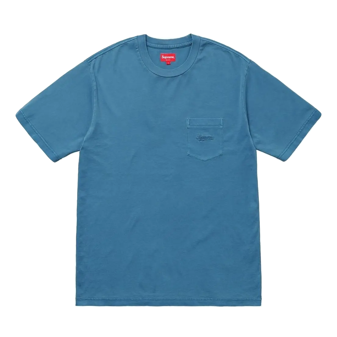 Supreme Overdyed Pocket Tee Washed Dark Blue - Used Supreme