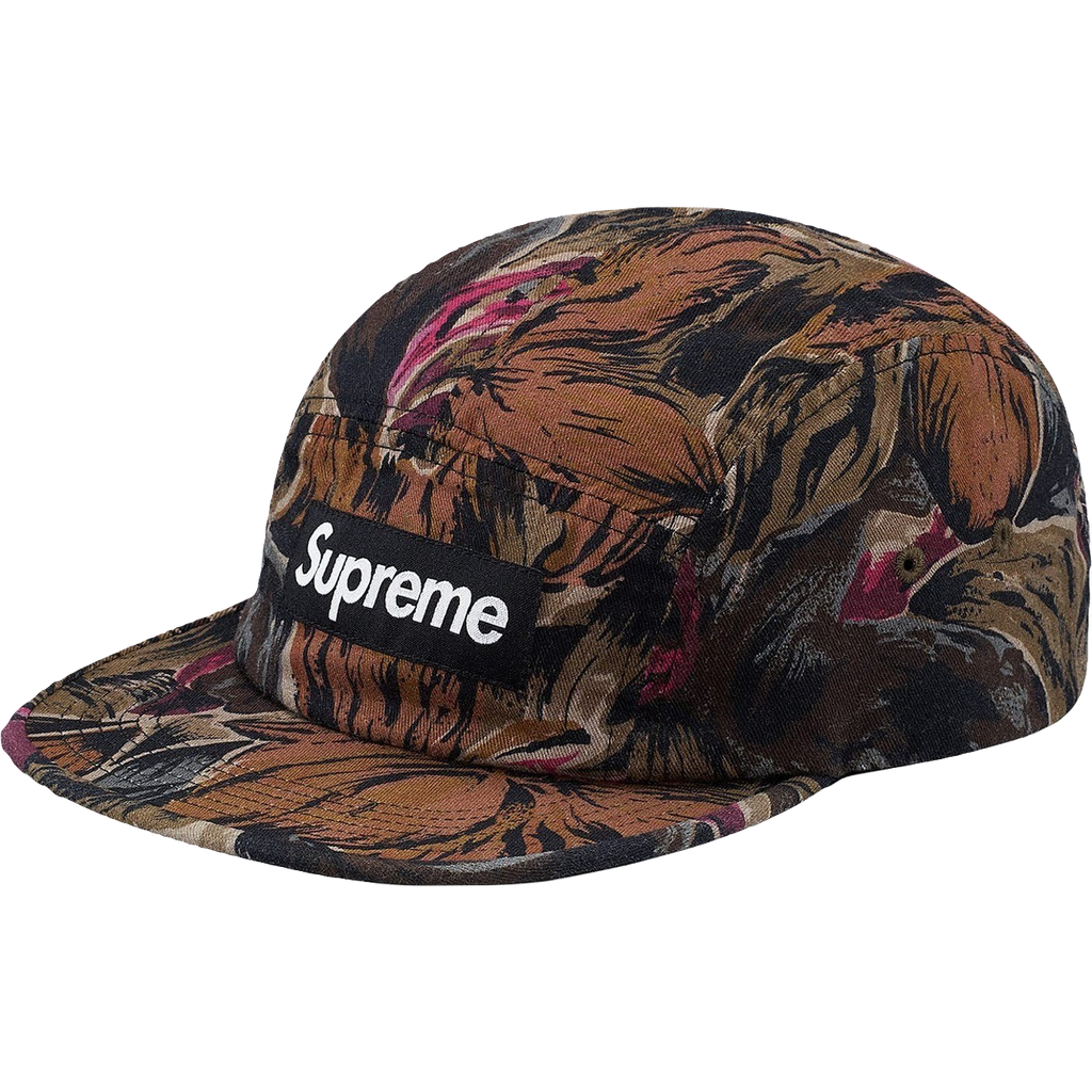 Supreme Painted Floral Camp Cap - Olive - Used