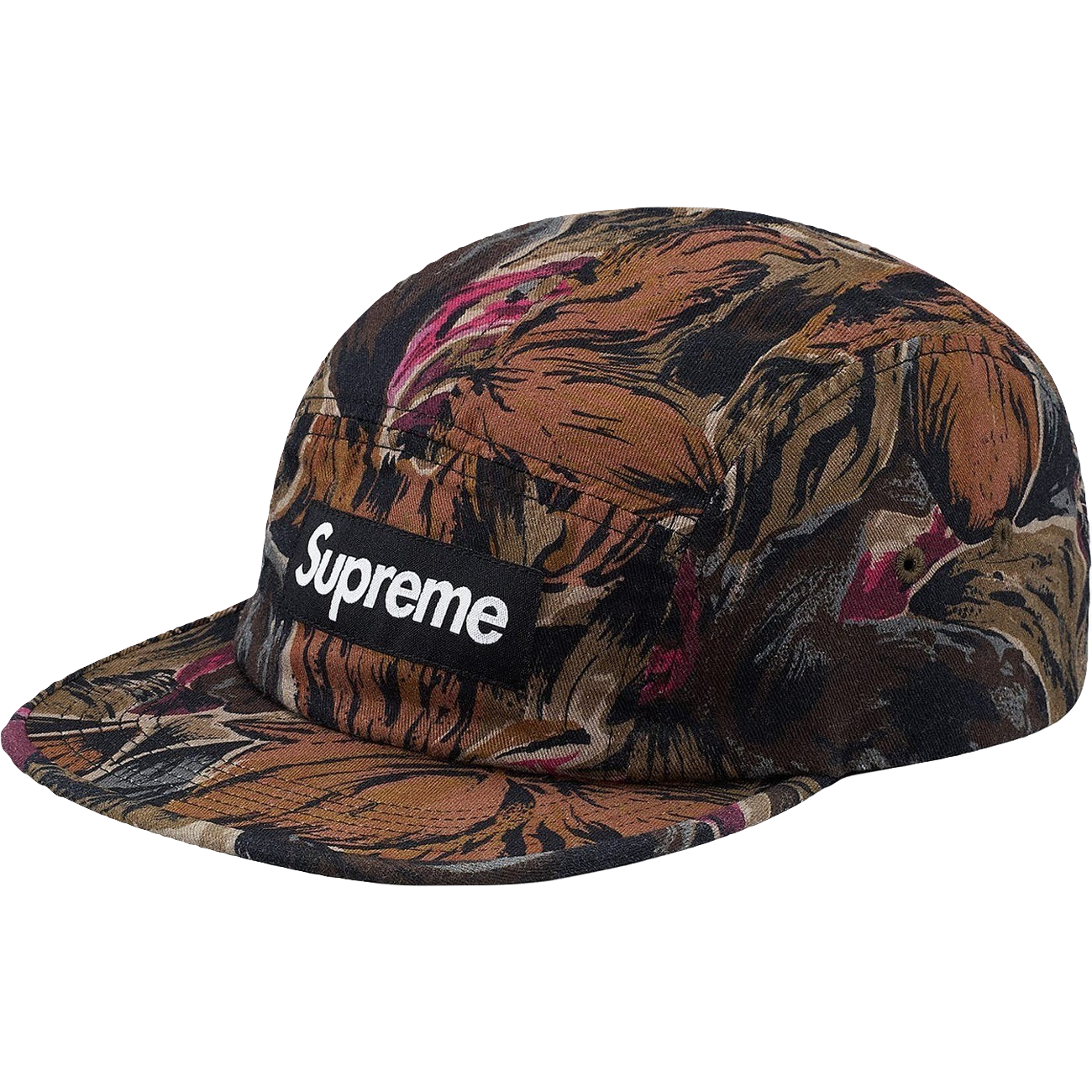 Supreme Painted Floral Camp Cap - Olive - Used