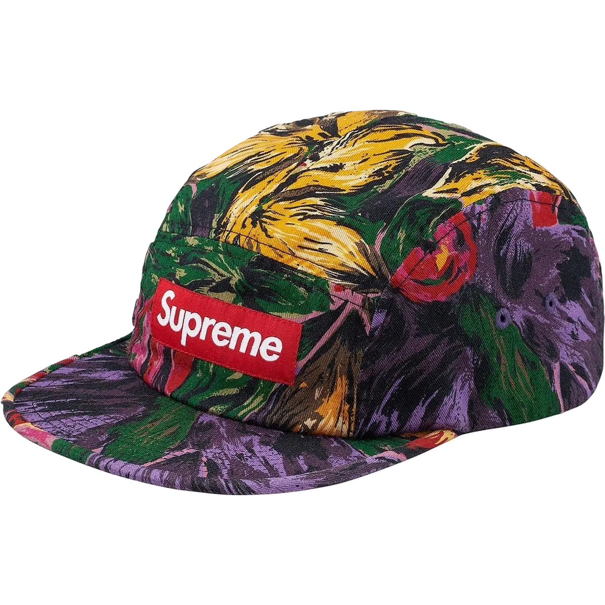 Supreme Painted Floral Camp Cap - Purple Supreme