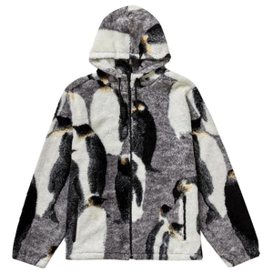 Supreme Penguins Hooded Fleece Jacket - Black Supreme