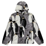 Supreme Penguins Hooded Fleece Jacket - Black