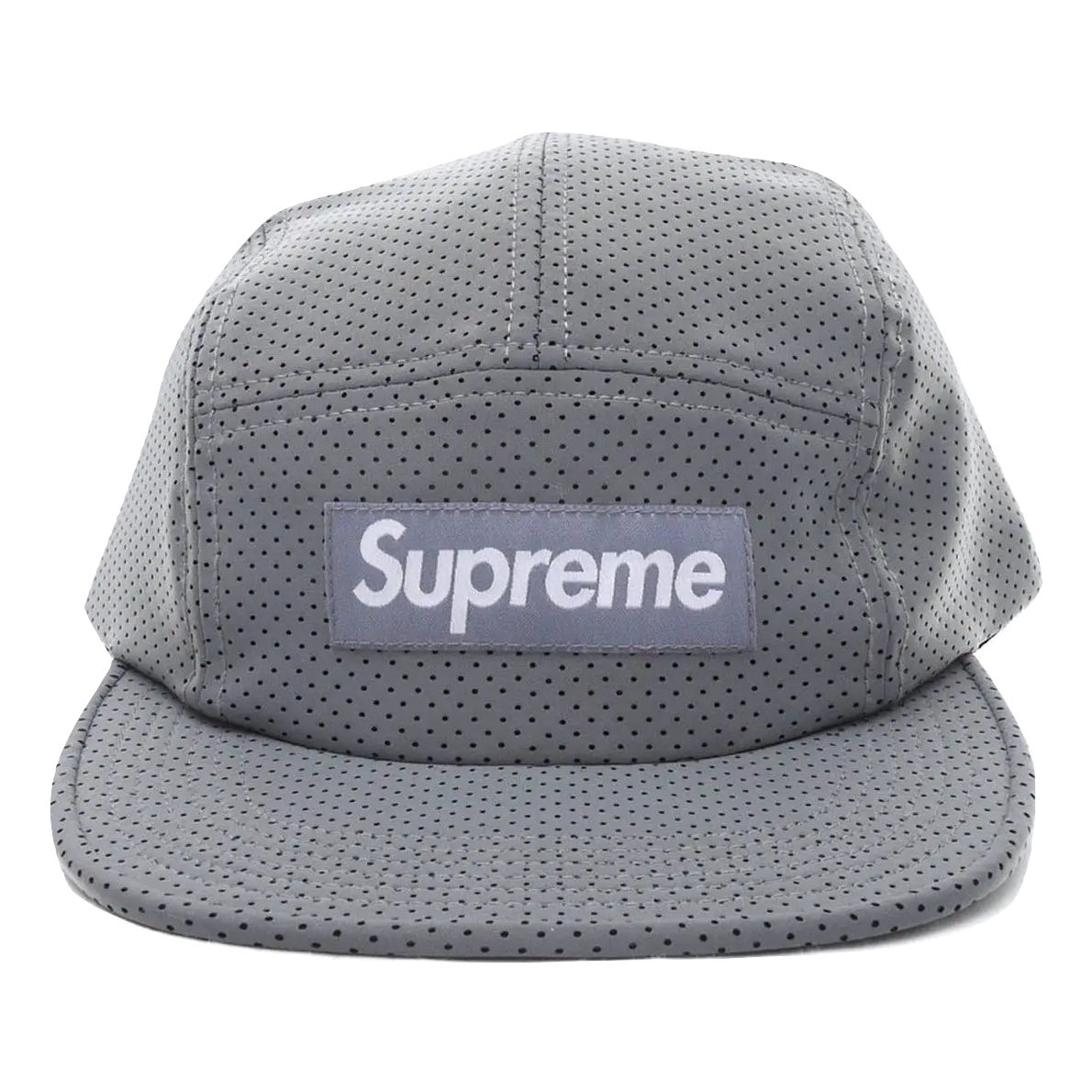 Supreme Perforated Reflective Camp Cap - Grey Supreme