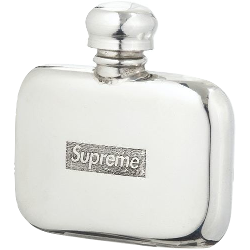 Supreme Pewter Mini Flask - Silver Supreme