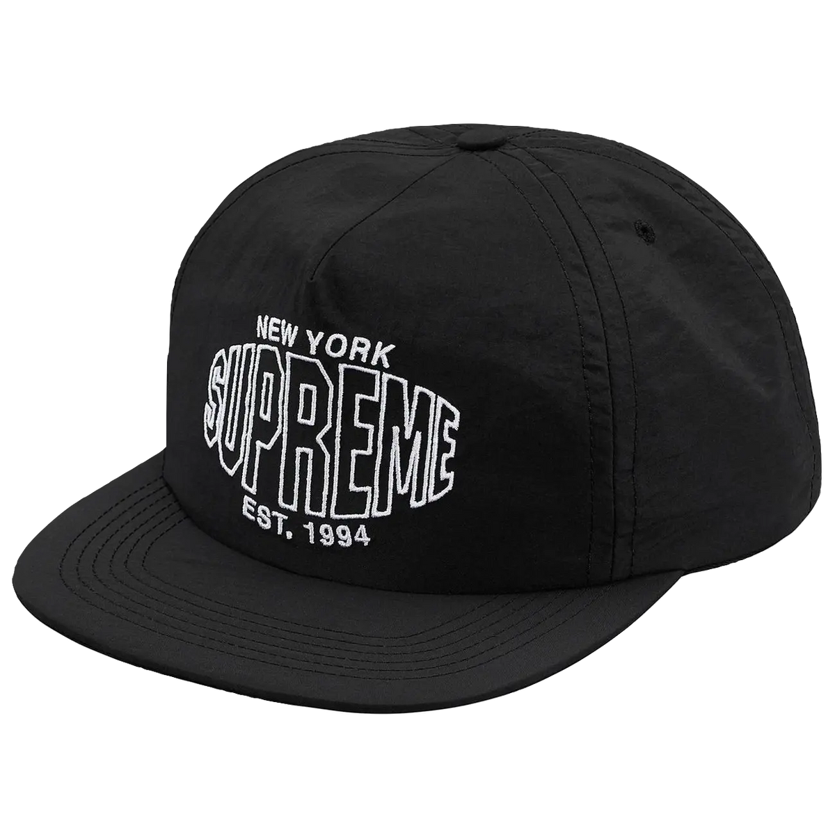 Supreme Pinwheel Nylon 5-Panel Cap - Black Supreme