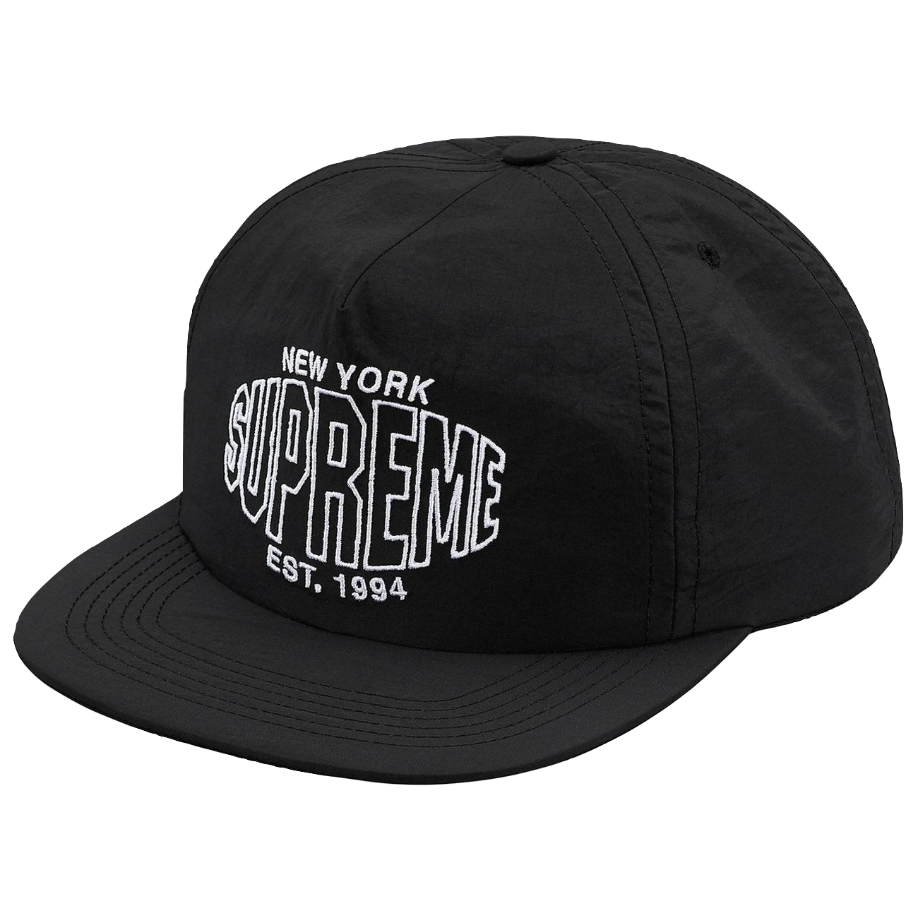 Supreme Pinwheel Nylon 5-Panel Cap - Black