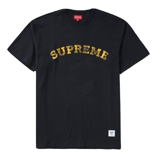 Supreme Plaid Applique S/S Top - Black Supreme