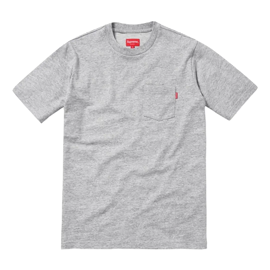 Supreme Pocket Tee SS18 - Heather Gray Supreme