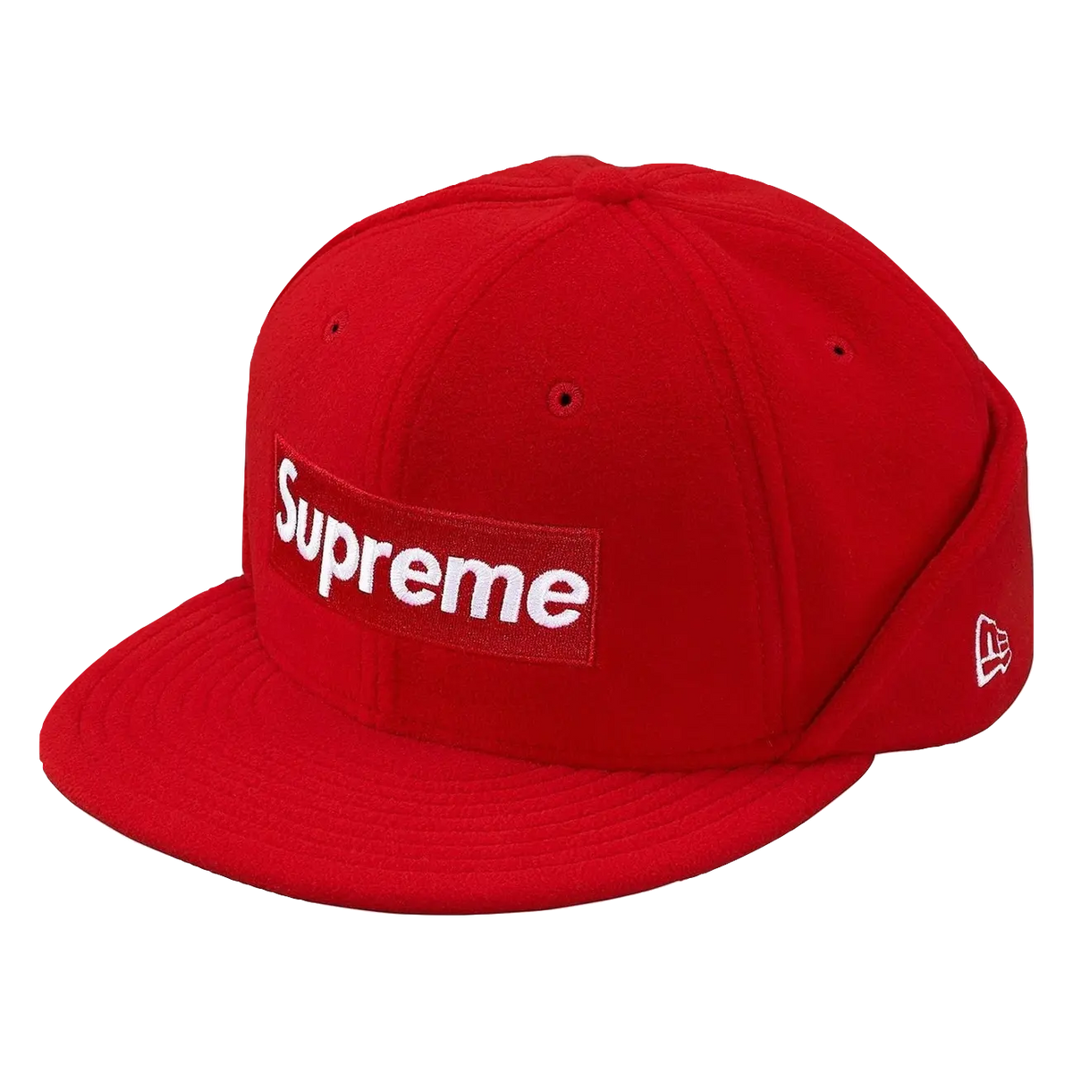 Supreme Polartec Earflap New Era Cap - Red - Used Supreme