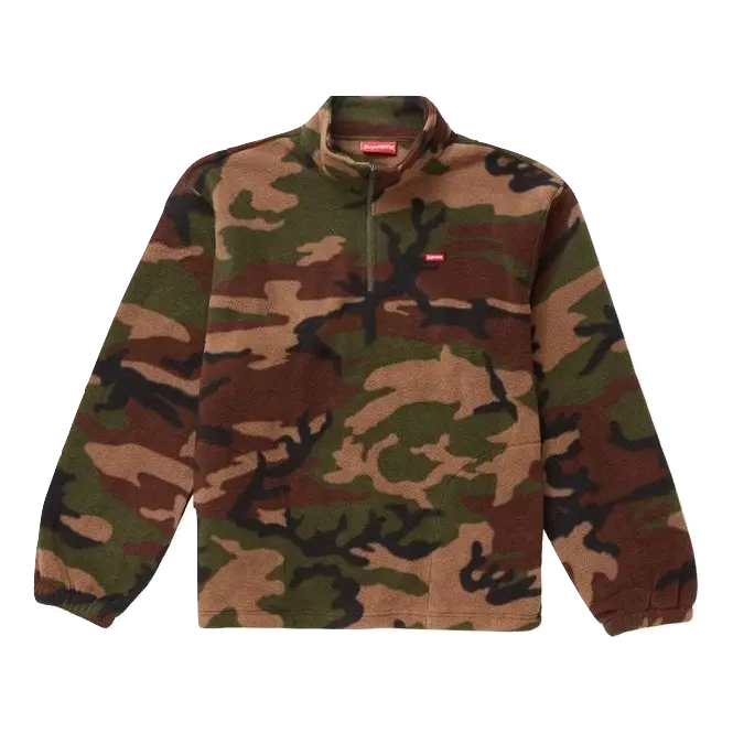 Supreme Polartec Half Zip Pullover - Woodland Camo Supreme