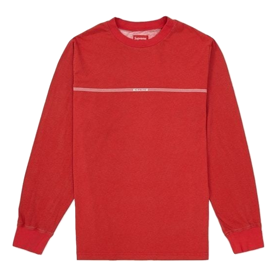 Supreme Printed Stripe L/S Top - Red