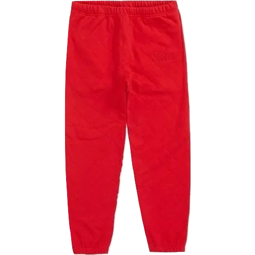 Supreme Quilted Sweatpant - Red Supreme