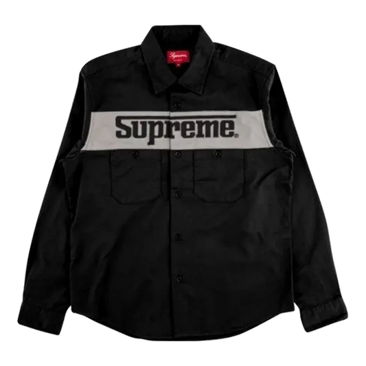 Supreme Racing Logo Work Shirt - Black Supreme