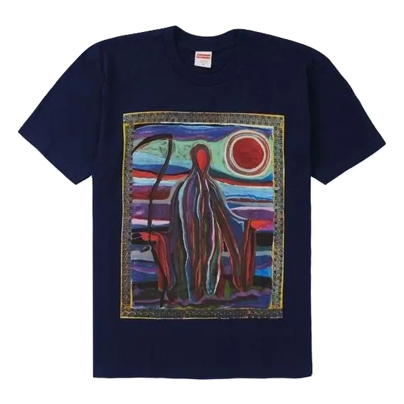 Supreme Reaper Tee - Navy - Used Supreme