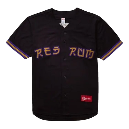 Supreme Red Rum Baseball Jersey - Black Supreme