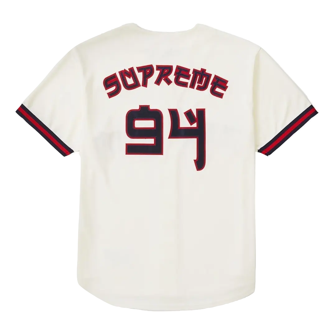 Supreme Red Rum Baseball Jersey - Natural Supreme