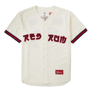 Supreme Red Rum Baseball Jersey - Natural Supreme