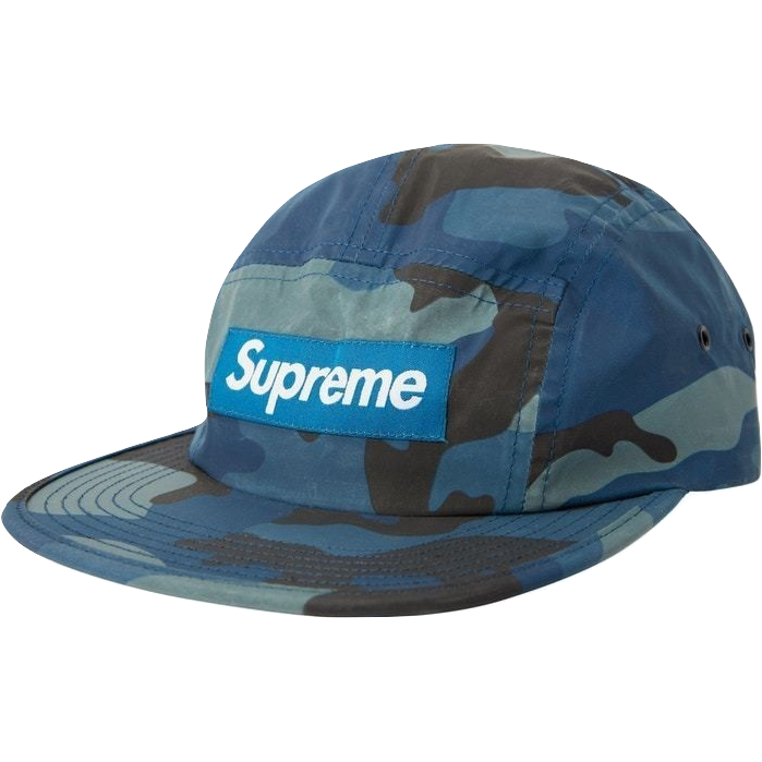 Supreme Reflective Camo Camp Cap - Blue Camo FW18 - Used Supreme