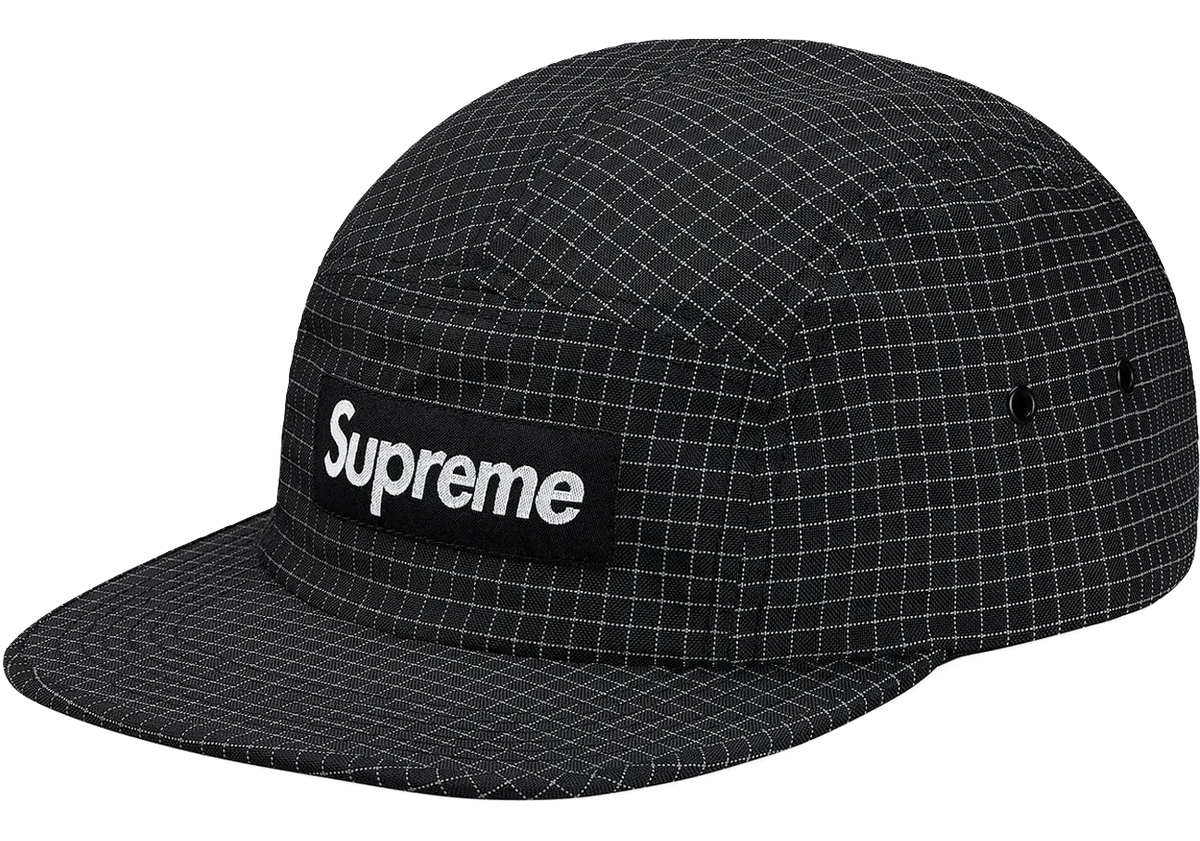 Supreme Reflective Ripstop Camp Cap - Black Supreme