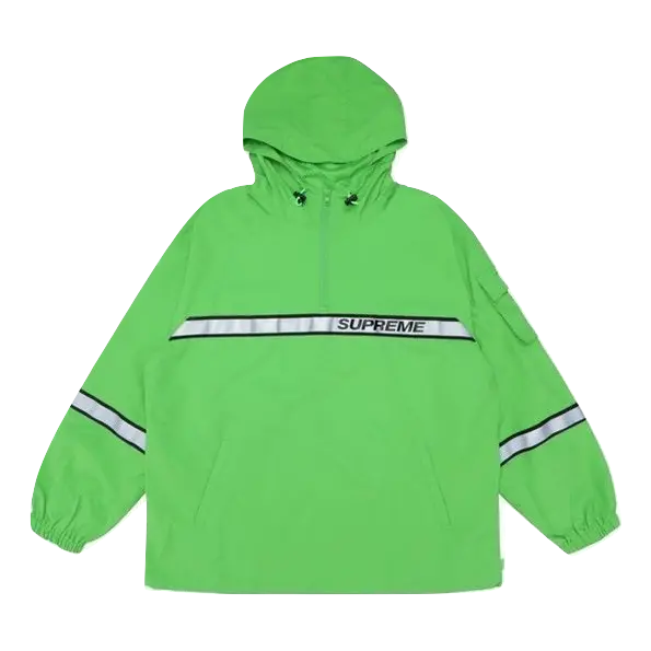Supreme Reflective Taping Hooded Pullover - Green Supreme