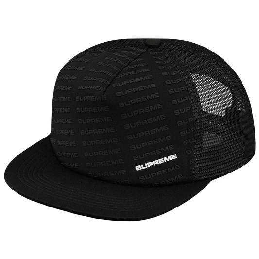 Supreme Repeat Mesh Back 5-Panel - Black Supreme