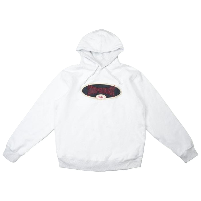 Supreme Reverse Fleece Hooded Sweatshirt - Ash Grey - Used