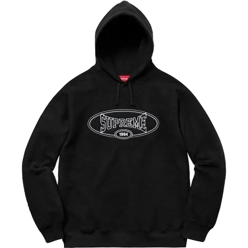 Supreme Reverse Fleece Hooded Sweatshirt - Black Supreme