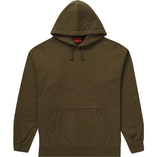 Supreme Rhinestone Script Hooded Sweatshirt - Dark Olive