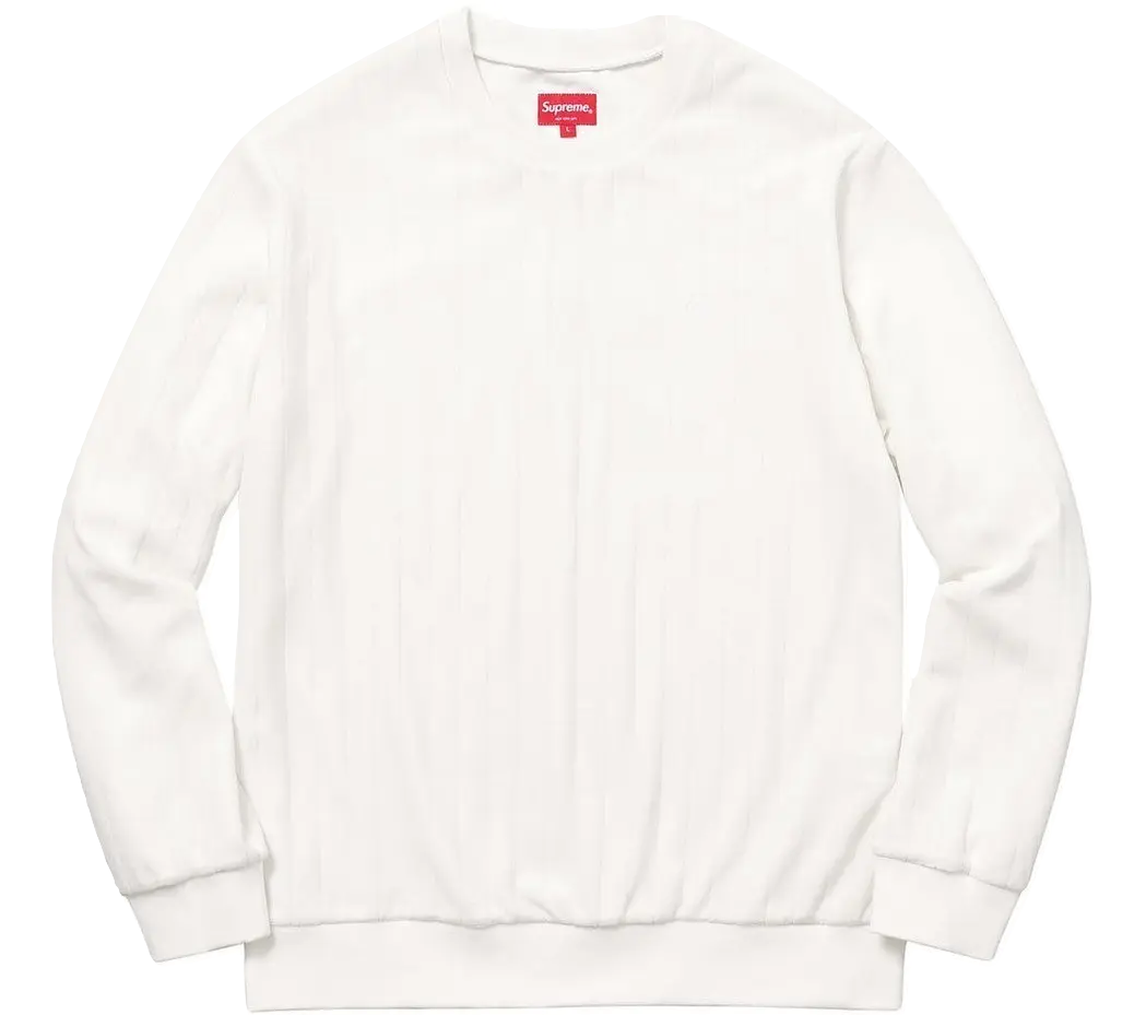 Supreme Ribbed Velour Crewneck Supreme