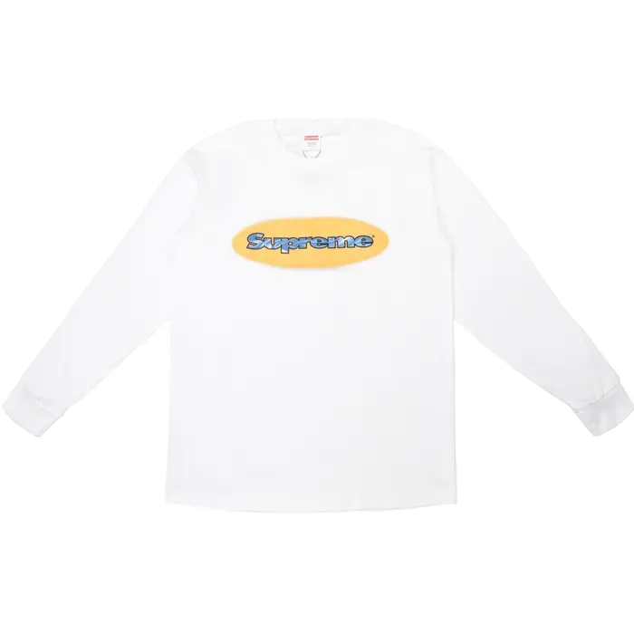 Supreme Ripple L/S Tee - White Supreme